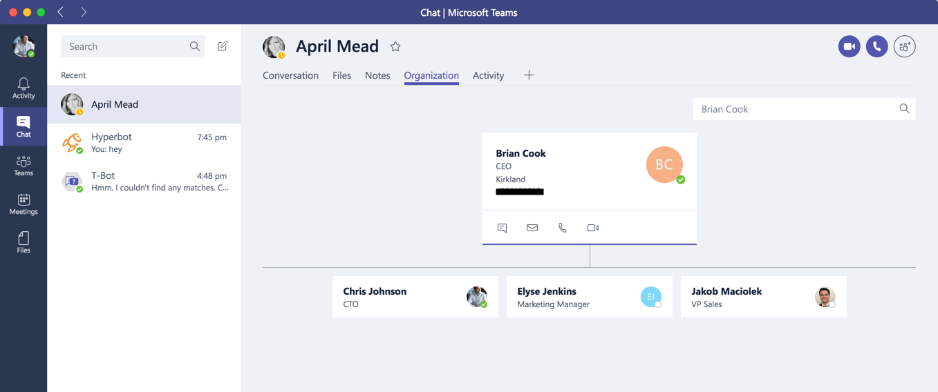 Office 365 Org Chart